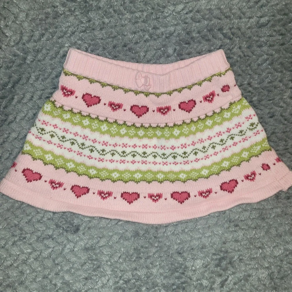Gymboree Pink Knit Heart Fair Isle Sweater Skirt Toddler 12 18 Months Valentines